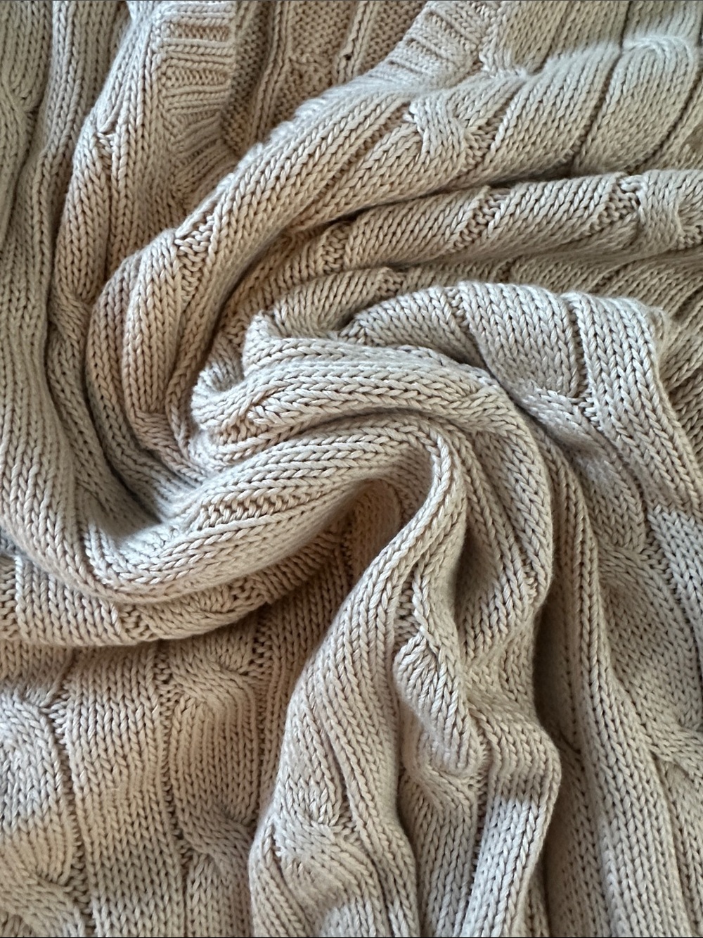 Polo by Ralph Lauren Cream Cable-Knit V-Neck Sweater - Picture 8 of 10